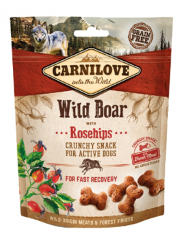 Brit Carnilove Fast Recovery Snack Regeneracja Wild Boar with Rosehips Dzik Dzika Róża Przekąska Dla Psa 200 g